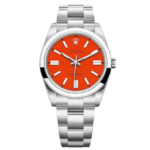 Rolex Oyster Perpetual 41mm M124330 Stainless Steel with Red Dial Oystersteel Top Replica