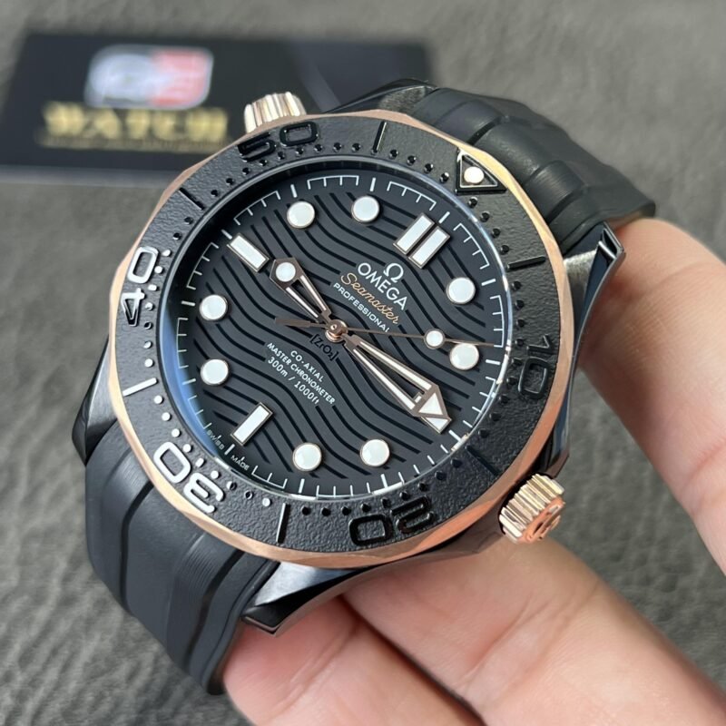 OMEGA Seamaster Diver 300m Black Ceramic Sedna Gold 43.5mm Super clone