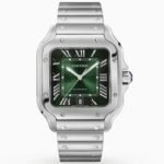 Cartier Santos Large Stainless Steel with Green Dial (40mm) Super Clone