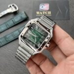 Cartier Santos Large Stainless Steel with Green Dial (40mm) Super Clone