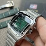 Cartier Santos Large Stainless Steel with Green Dial (40mm) Super Clone