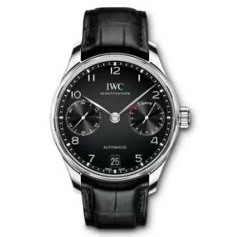 IWC PORTUGUESE  BLACK LEATHER STRAP 42mm Replica