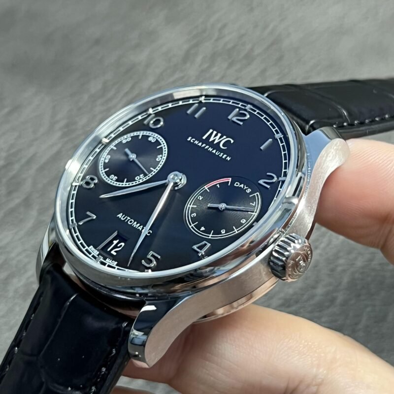 IWC PORTUGUESE  BLACK LEATHER STRAP 42mm Replica