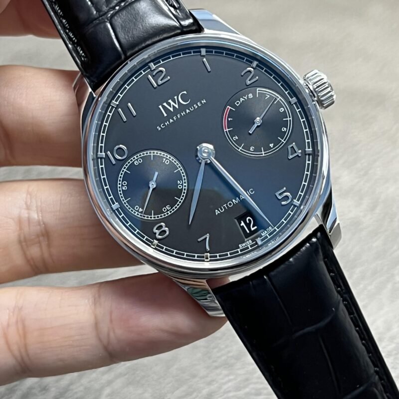 IWC PORTUGUESE  BLACK LEATHER STRAP 42mm Replica