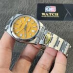 Rolex Oyster Perpetual 41mm M124330 Stainless Steel with Yellow Dial Oystersteel Top Replica