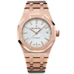 Audemars Piguet Royal Oak 15454OR.GG.1259OR.01 Frosted Gold White Dial (37mm) Super Clone