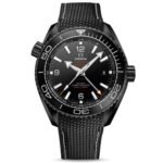 Omega Planet Ocean Deep Black Ceramic GMT Watch on Black Nylon Strap Super Clone