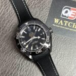 Omega Planet Ocean Deep Black Ceramic GMT Watch on Black Nylon Strap Super Clone