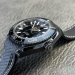 Omega Planet Ocean Deep Black Ceramic GMT Watch on Black Nylon Strap Super Clone