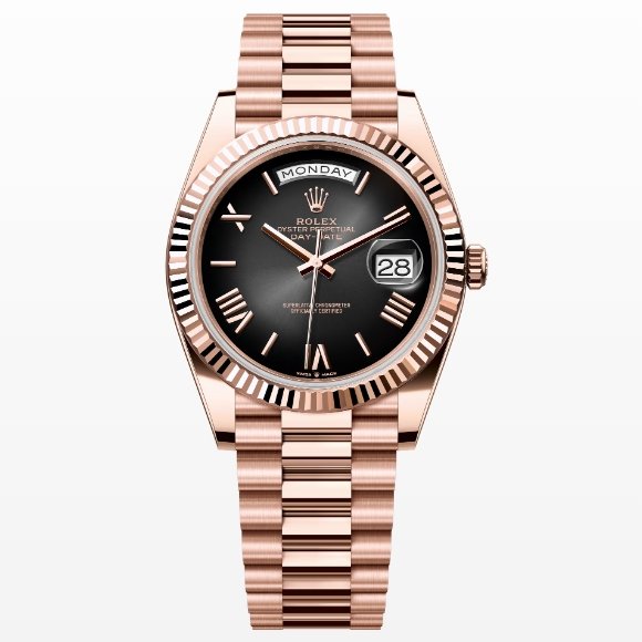 Rolex Day-Date m228235-0055 Rose gold with Slate Ombré Dial President bracelet (40mm) Super Clone