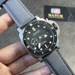 PAM01288 Submersible 44mm anthracite gradient on gray leather Strap Super Clone