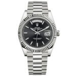 Rolex Day-Date m228239-0004 White gold with Black Dial President bracelet (40mm) Super Clone