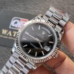 Rolex Day-Date m228239-0004 White gold with Black Dial President bracelet (40mm) Super Clone