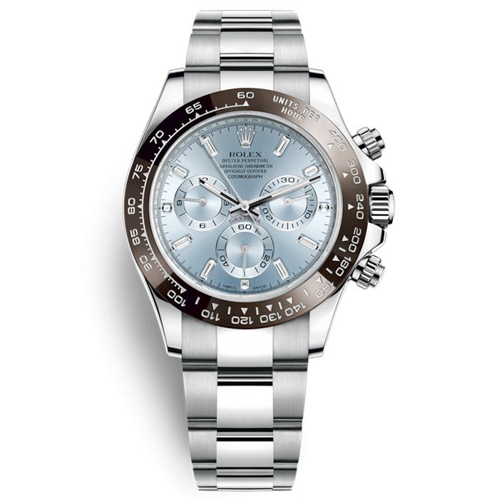 Rolex Cosmograph Daytona m116506 with Ice Blue Diamond Dial  4130 movement Super Clone