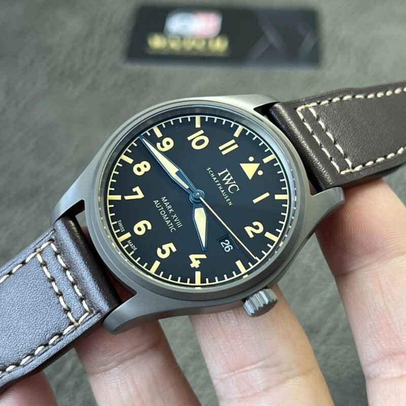 Mark XVIII IW327006 Titanium 40mm Brown Leather Strap Super Clone