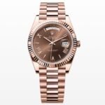 Rolex Day-Date m228235-0002 Rose gold with Chocolate Roman Numerals Dial President bracelet (40mm) Super Clone