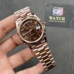 Rolex Day-Date m228235-0002 Rose gold with Chocolate Roman Numerals Dial President bracelet (40mm) Super Clone