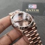 Rolex Day-Date m228235-0002 Rose gold with Chocolate Roman Numerals Dial President bracelet (40mm) Super Clone