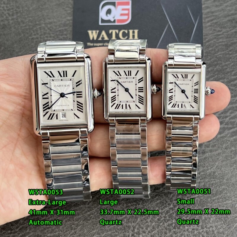 Cartier Tank Must WSTA0052 Large Model Quartz Movement Steel 33.7mm X 25.5mm Super Clone