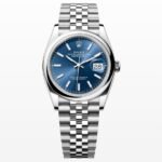 Rolex Datejust 36mm Stainless Steel on Jubilee with Blue Dial and Smooth Bezel Super clone