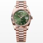 Rolex Day-Date m228235-0025 Rose gold with Olive Dial President bracelet (40mm) Super Clone