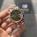 Rolex Day-Date m228235-0025 Rose gold with Olive Dial President bracelet (40mm) Super Clone