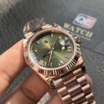 Rolex Day-Date m228235-0025 Rose gold with Olive Dial President bracelet (40mm) Super Clone