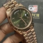 Rolex Day-Date m228235-0025 Rose gold with Olive Dial President bracelet (40mm) Super Clone