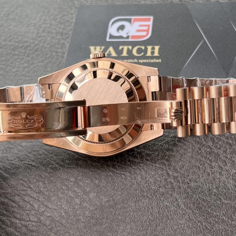 Rolex Day-Date m228235-0025 Rose gold with Olive Dial President bracelet (40mm) Super Clone