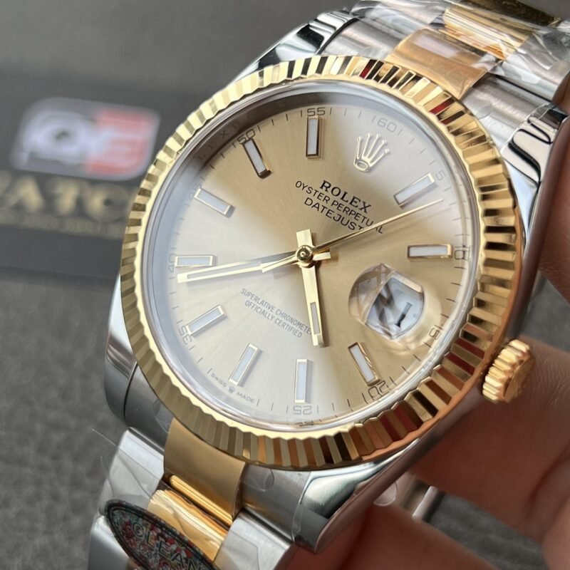 Rolex DateJust 41 m126333-0009 Two Tone Yellow gold on Oyster with Yellow Gold Dial Super clone