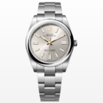 Rolex Oyster Perpetual 41mm M124330 Stainless Steel with Silver Dial Oystersteel Top Replica