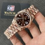 Rolex Day-Date m228235-0003 Rose gold with Chocolate diamond-set Dial President bracelet (40mm) Super Clone