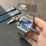 Cartier Santos Large Stainless Steel with Blue Dial (40mm) Super Clone