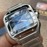 Cartier Santos Large Stainless Steel with Blue Dial (40mm) Super Clone