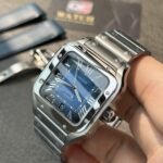 Cartier Santos Large Stainless Steel with Blue Dial (40mm) Super Clone