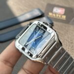 Cartier Santos Large Stainless Steel with Blue Dial (40mm) Super Clone