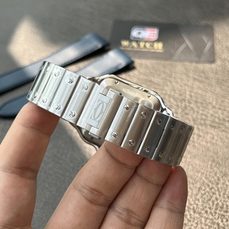 Cartier Santos Large Stainless Steel with Blue Dial (40mm) Super Clone