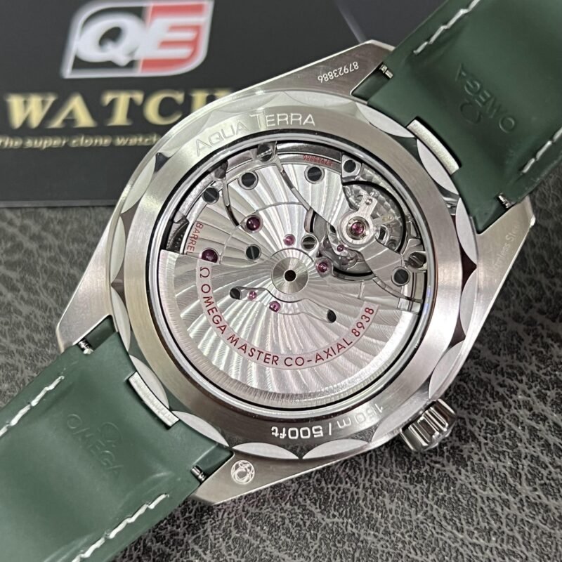 Omega Seamaster Aqua Terra 150m GMT Worldtimer Green Dial Green Rubber Strap 43mm Super Clone