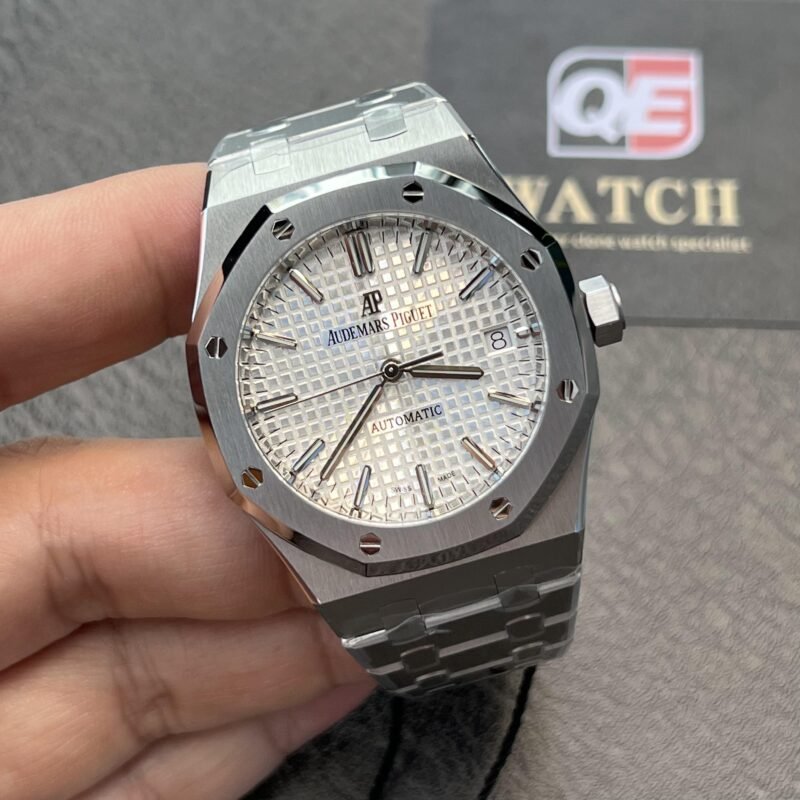 Audemars Piguet Royal Oak 15450ST.OO.1256ST.01 White Index Self- Winding 37mm Stainless Steel Super Clone