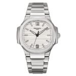 Patek Nautilus Ladies Watch 7118/1A-010 White Dial on Stainless Steel Bracelet (35mm) Super Clone