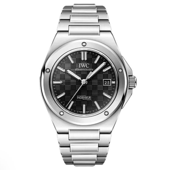 IWC Ingenieur Automatic 40mm Black Grid Dial Stainless Steel IW328901 Super Clone