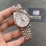 Rolex DateJust 41 m126331-0018 Two Tone Rose gold on Jubilee with Silver luted Motif Dial Super clone