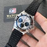 BREITLING Chronomat B01 42mm Silver Dial With Black Rouleaux Rubber Strap AB0134101G1S2 Top replica