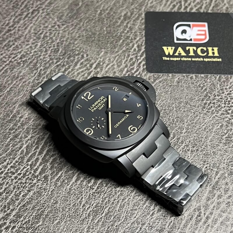 PANERAI LUMINOR PAM00438 44mm All Black Ceramic GMT Automatic Super Clone