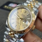 Rolex DateJust 41mm/36mm Two Tone Yellow Gold on Jubilee with Gold Dial Super clone