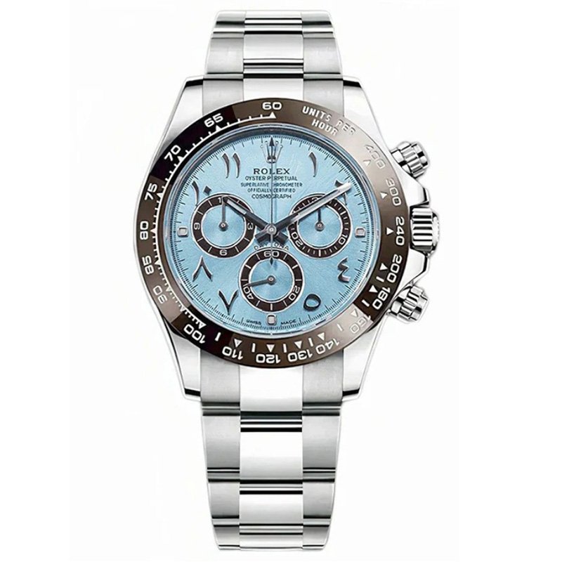 Rolex Cosmograph Daytona 116506 Ice Blue Arabic Dial 4130 movement Super Clone