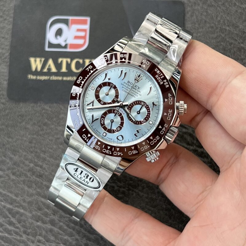 Rolex Cosmograph Daytona 116506 Ice Blue Arabic Dial 4130 movement Super Clone