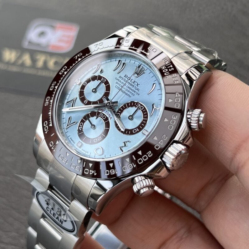 Rolex Cosmograph Daytona 116506 Ice Blue Arabic Dial 4130 movement Super Clone