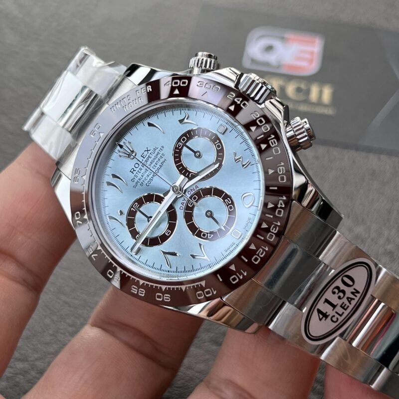 Rolex Cosmograph Daytona 116506 Ice Blue Arabic Dial 4130 movement Super Clone