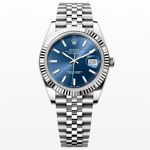 Rolex Datejust 41mm/36mm Stainless Steel on Jubilee with Blue Dial and Fluted Bezel Super clone